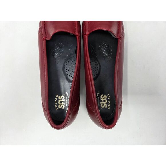 SAS SAN ANTONIO SHOES SIMPLIFY RED BLACK LEATHER COMFORT LOAFER WOMENS 12 M NEW - Picture 4 of 8